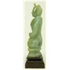 Image 6 : CHINESE GREEN JADEITE SEATED BUDDHA FIGURE