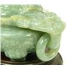 Image 2 : CHINESE CARVED JADEITE TRIPOD CENSER WITH COVER