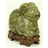 Image 2 : CHINESE MOTTLED JADE CARVING OF RECUMBENT RAM