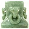 Image 2 : CHINESE JADEITE SQUARE BALUSTER VASE w FINIAL