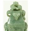 Image 3 : CHINESE JADEITE SQUARE BALUSTER VASE w FINIAL