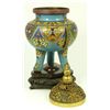 Image 6 : CHINEST CLOISONNE TRIPOD CENSOR WITH FINIAL COVER