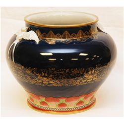 18th C CHINESE COBALT PORCELAIN BIRDS JARDINIERE