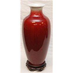 19th C CHINESE FLAMBE GLAZED PORCELAIN VASE