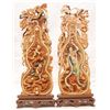 Image 7 : Pr CHINESE CARVED POLYCHROMED IVORY GOURD PLAQUES