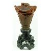 Image 3 : CHINESE CARVED RHINOCEROS HORN DRAGON LIBATION CUP