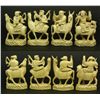 Image 2 : CHINESE PALATIAL CARVED IVORY CHESS SET WITH BOX
