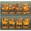 Image 4 : CHINESE PALATIAL CARVED IVORY CHESS SET WITH BOX