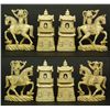 Image 5 : CHINESE PALATIAL CARVED IVORY CHESS SET WITH BOX