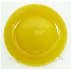 A CHINESE IMPERIAL YELLOW GROUND XUANTONG DISH