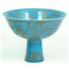 Image 1 : CHINESE TURQUOISE GLAZE PORCELAIN STEM CUP