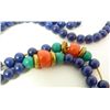 Image 5 : 3 CHINESE BEADED NECKLACES RED CORAL LAPIS TURQ