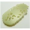 Image 7 : 3 CHINESE WHITE JADE RETICULATED PLAQUE PENDANTS