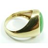 Image 3 : 14K YELLOW GOLD GENTS JADEITE CABOCHON RING