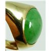 Image 7 : 14K YELLOW GOLD GENTS JADEITE CABOCHON RING