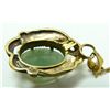 Image 6 : A 10K YG JADE CABOCHON PENDANT w 14K CHAIN