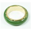 Image 3 : 14K YELLOW GOLD JADE RING
