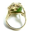 Image 5 : A CHINESE 14K YG CARVED JADE CABOCHON RING