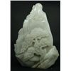 Image 7 : A CHINESE CARVED WHITE JADE BOULDER IMMORTAL GROUP
