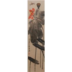IMPORTANT CHINESE SCROLL PAINTING BY QI BAI SHI