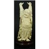 Image 1 : CHINESE HAND CARVED IVORY HAPPY BUDDHA FIGURE