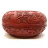 Image 4 : 19th C CHINESE CINNABAR ROUND COVERED BOX