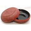 Image 6 : 19th C CHINESE CINNABAR ROUND COVERED BOX