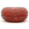 Image 7 : 19th C CHINESE CINNABAR ROUND COVERED BOX
