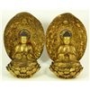 Image 1 : PAIR OF CHINESE GILTWOOD FIGURES OF BUDDHA