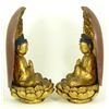 Image 6 : PAIR OF CHINESE GILTWOOD FIGURES OF BUDDHA