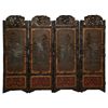 Image 1 : A CHINESE 4 PANEL HAND PAINTED SCREEN