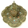 Image 5 : TIBETAN TURQUOISE & CORAL BEADED FISH VESSEL