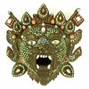 Image 1 : ANTIQUE TIBETAN TURQUOISE AND CORAL BEADED MASK