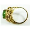 Image 4 : A LADIES APPLE GREEN JADE CABOCHON RING