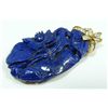 Image 2 : GOLD MOUNTED LAPIS LAZULI AND DIAMOND PENDANT