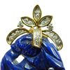 Image 3 : GOLD MOUNTED LAPIS LAZULI AND DIAMOND PENDANT