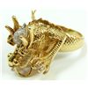 Image 2 : FINE CHINESE 18K YG FIGURAL DRAGON RING