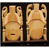 Image 10 : FINE CHINESE IVORY EMPEROR & EMPRESS BUST PLAQUES