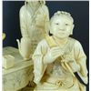 Image 6 : CHINESE CARVED IVORY IMMORTAL GROUP SCENE SIGNED
