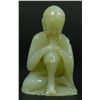 Image 1 : A CHINESE WHITE JADE KNEELING MONK FIGURE