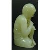 Image 2 : A CHINESE WHITE JADE KNEELING MONK FIGURE