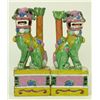 Image 1 : PAIR OF CHINESE GLAZED PORCELAIN FOO DOGS