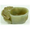 Image 4 : CHINESE CARVED JADE SCHOLAR'S WATER COUPE