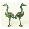 Image 4 : PAIR 19th C CHINESE CLOISONNE CRANE FIGURES
