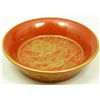 Image 1 : 18th C CHINESE GOLD ON RED QIANLONG SAUCE PLATE