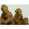 Image 3 : A CHINESE CARVED SOAPSTONE GROUP FIGURE