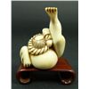 Image 4 : JAPANESE CARVED IVORY NETSUKE OF CONTORTED MAN