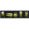 Image 7 : 5 CHINESE CARVED IVORY NETSUKE & SNUFF BOTTLE
