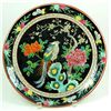 Image 1 : CHINESE ENAMELED FAMILLE NOIR PORCELAIN CHARGER