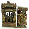Image 1 : PAIR OF SMALL CHINESE CARVED GILT WOOD SCULPTURES